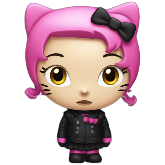 Dark hellokitty emoji