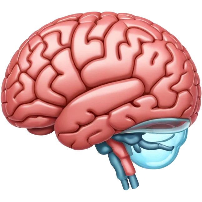 Glass texture brain emoji