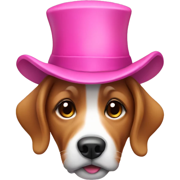 Dog with a pink hat emoji