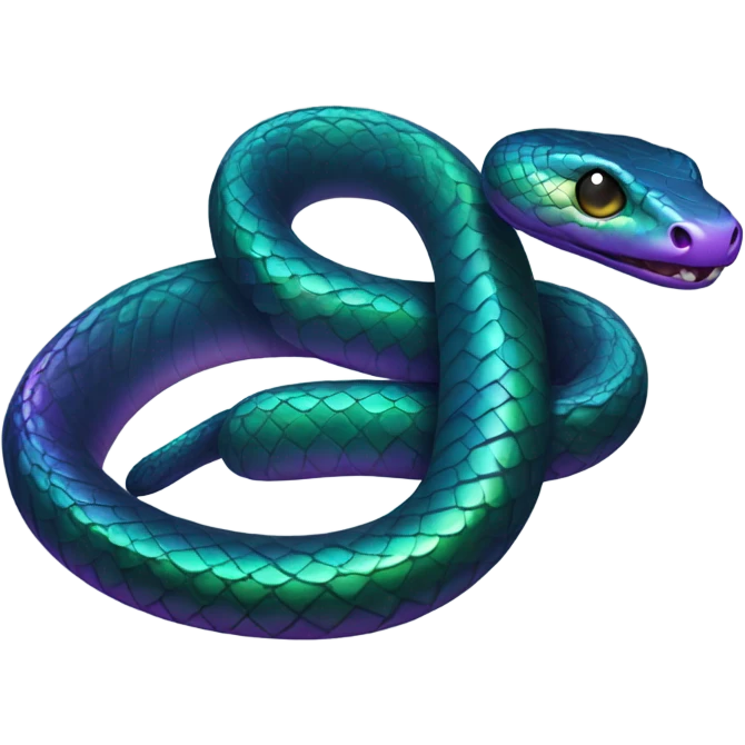 Dark iridescent emoji one snake  emoji