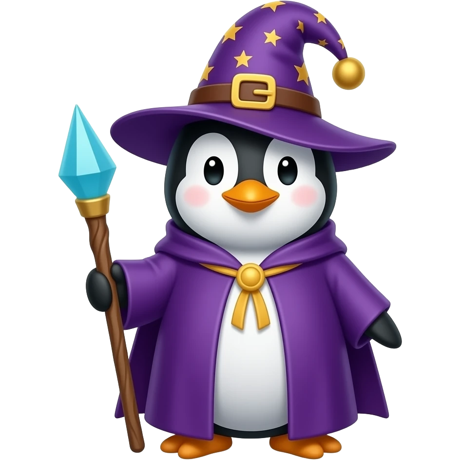 Penguin Wizard emoji