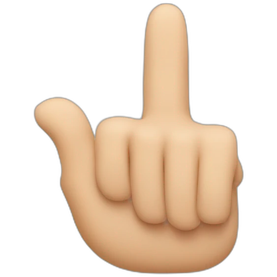 right hand with thumb, pointer, middle finger up all others down emoji