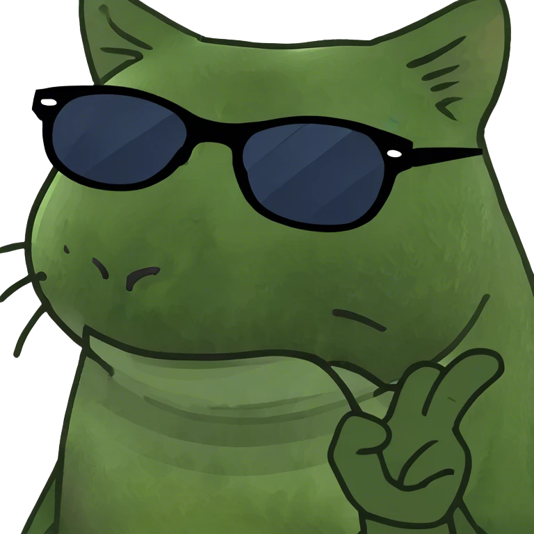 Cat with sunglasses emoji