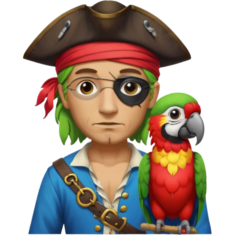 pirate and parrot emoji