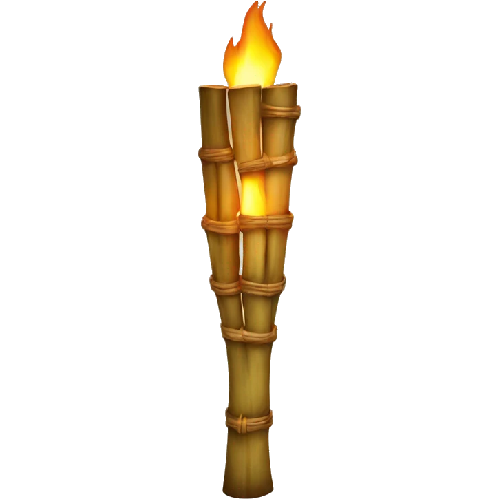 A bamboo tiki torch emoji
