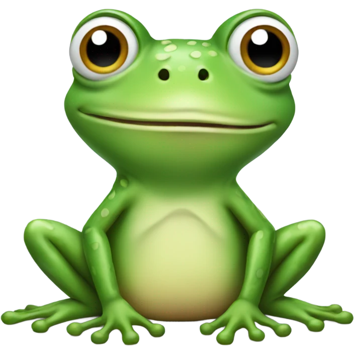 Frog blushing emoji