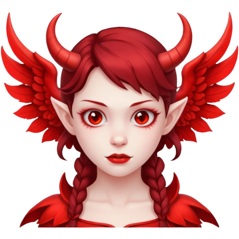 Demon girl with red wings emoji