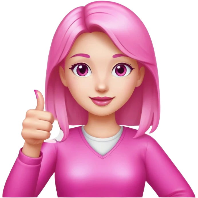 Thumbs up girly nails emoji