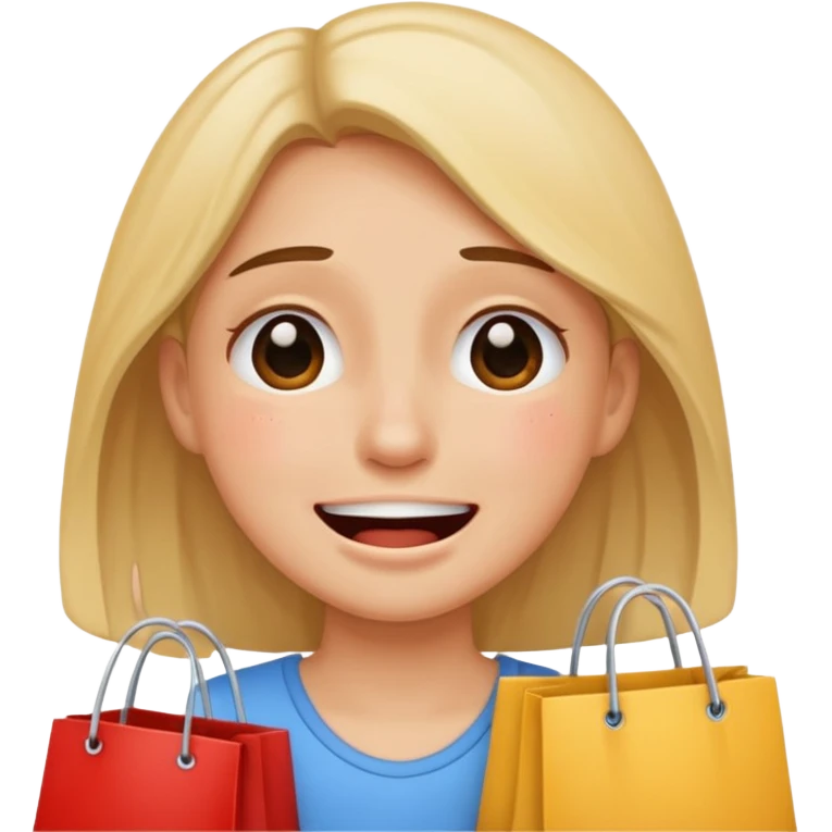 Crying face with happiness because of good shopping  emoji