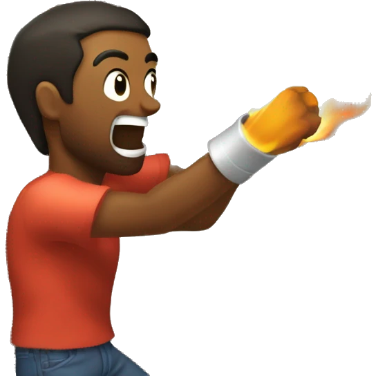 A fuecoco punching a tree on fire emoji