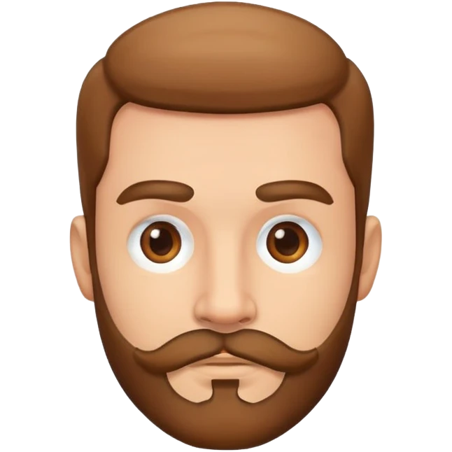 male portrait with facial hair emoji