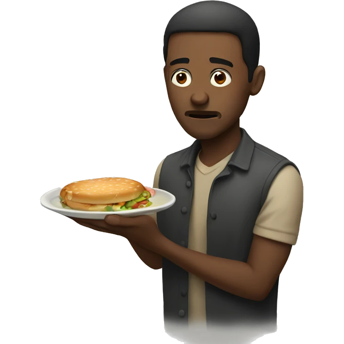 Men refusing food  emoji