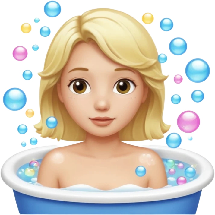 haz una chica rubia bañandose emoji