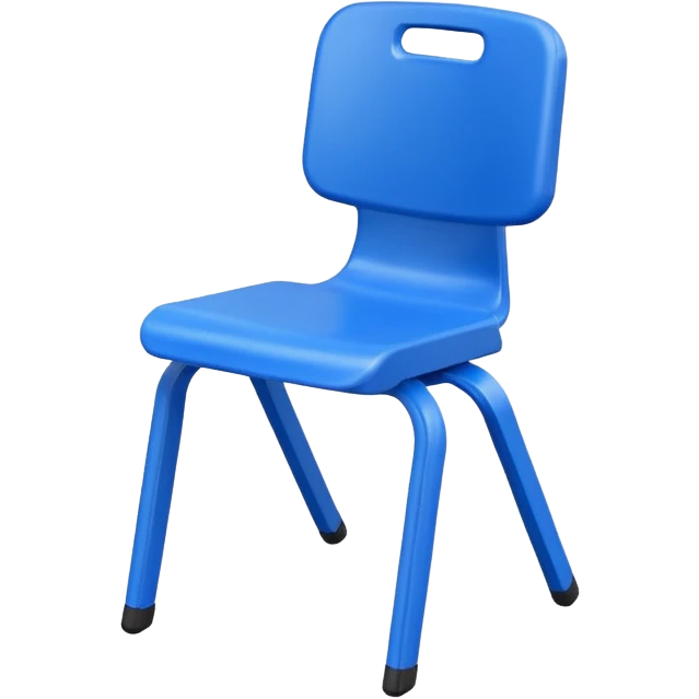 fast blue school plastic chair emoji