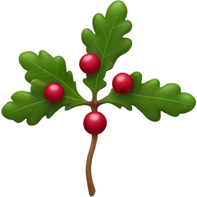 mistletoe cranberry emoji