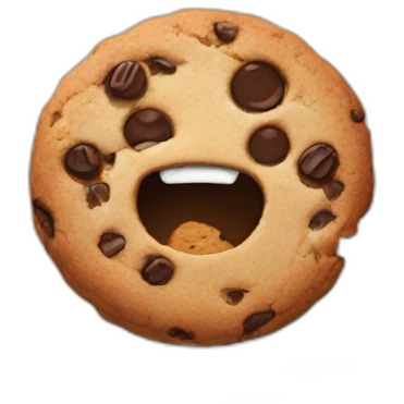 Cookie eating cookie emoji