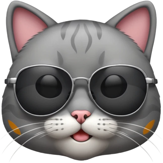 Cat wearing sunglasses emoji