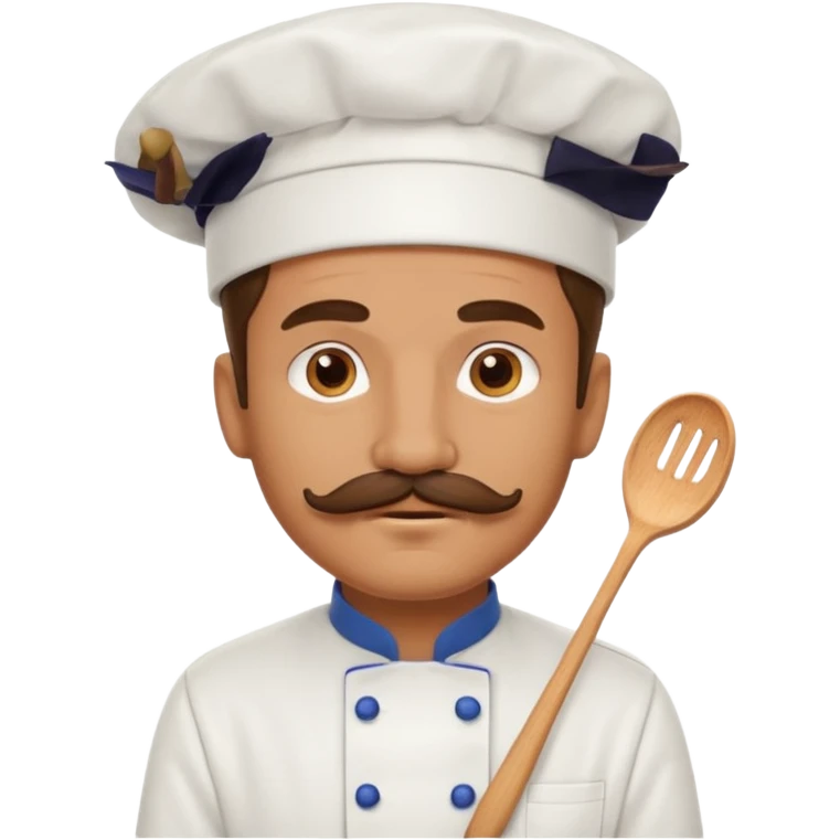 moustache uniform Chef man emoji