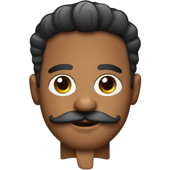 Brown guy with mustache holding barber clippers emoji