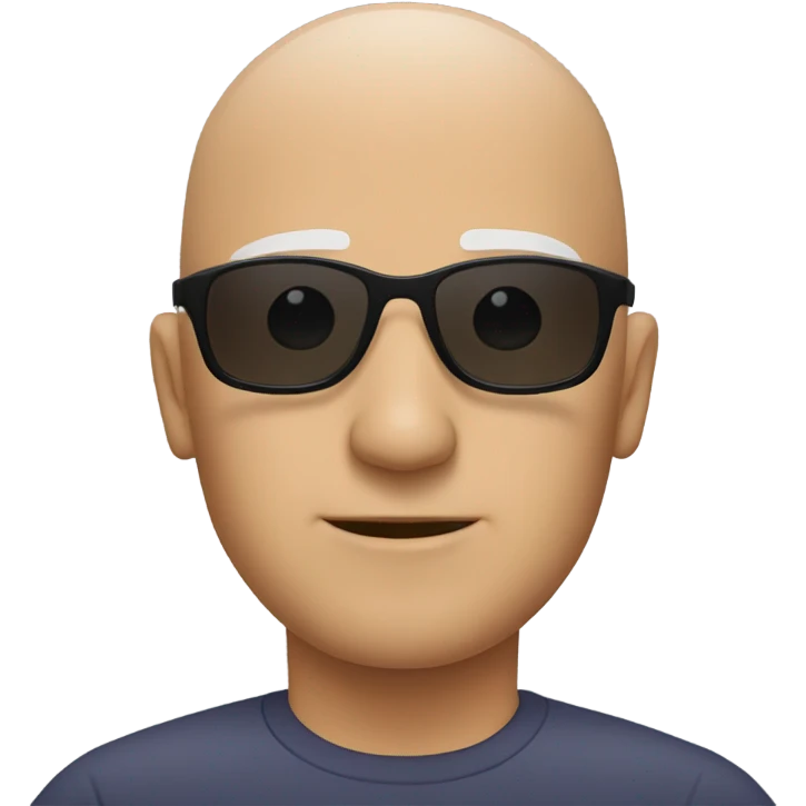 bald guy wearing sunglasses emoji