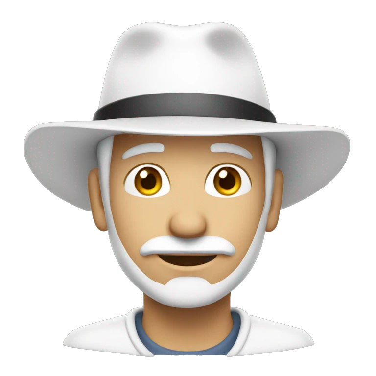 man with white hat  emoji