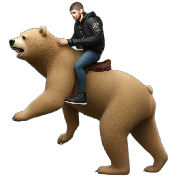 khabib nurmagomedov riding a bear emoji