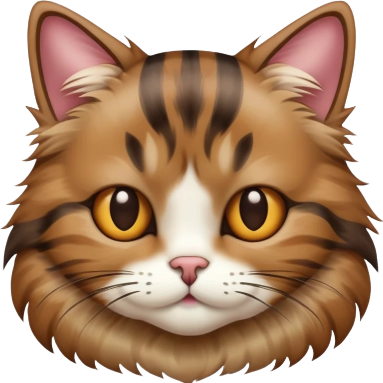 brown mixed stripe cat emoji