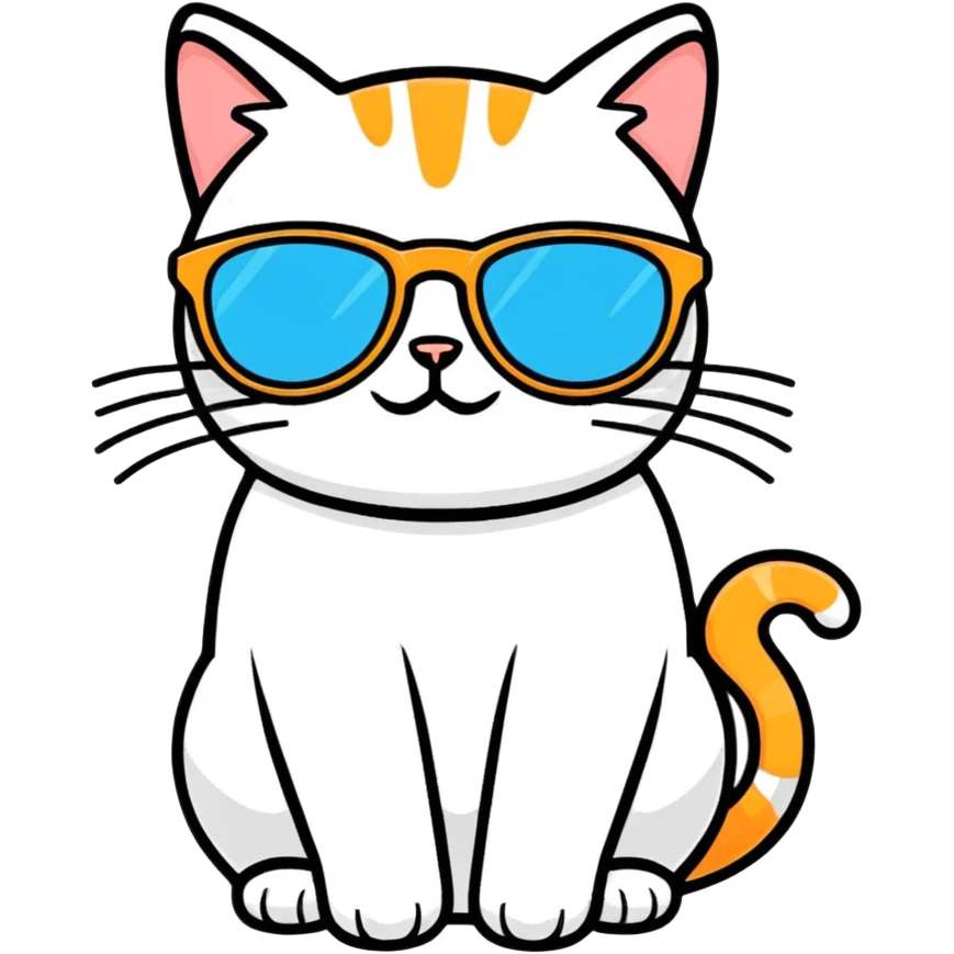Cat with sunglasses emoji