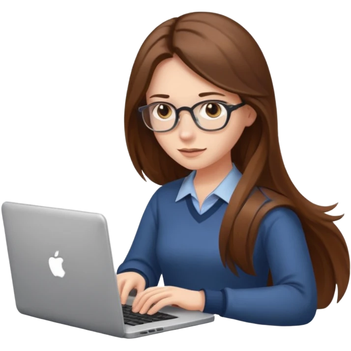 mujer pelo castaño largo  ganando dinero online emoji