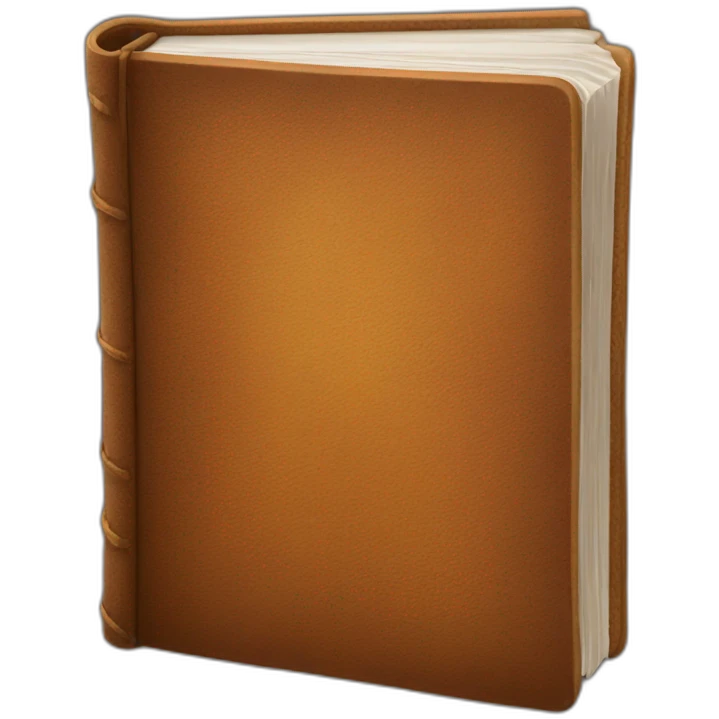 brown leather book emoji