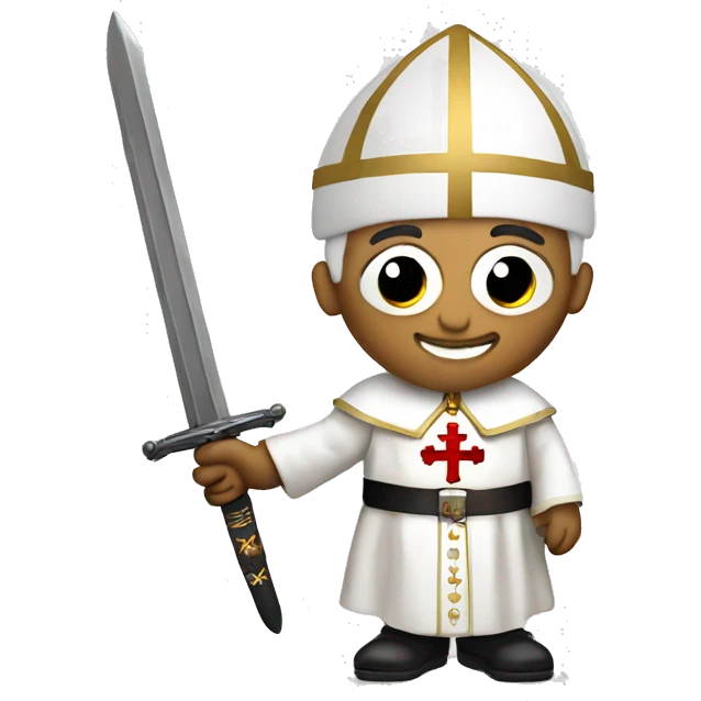 the pope with a sword emoji