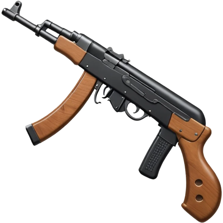 Realistic akm 47 ينظر جهة اليسار و مكتمل من جميع النواحي emoji