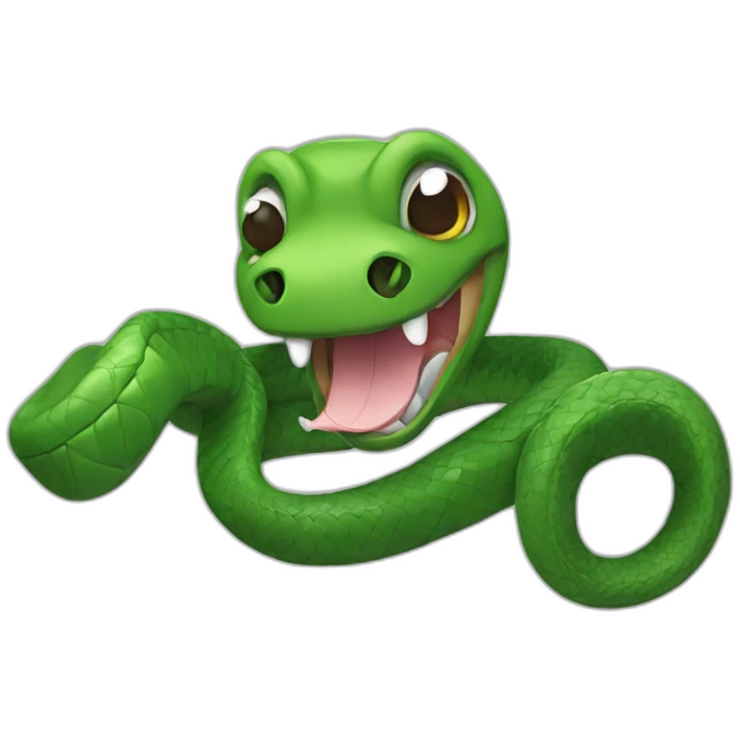 Snake boxing emoji