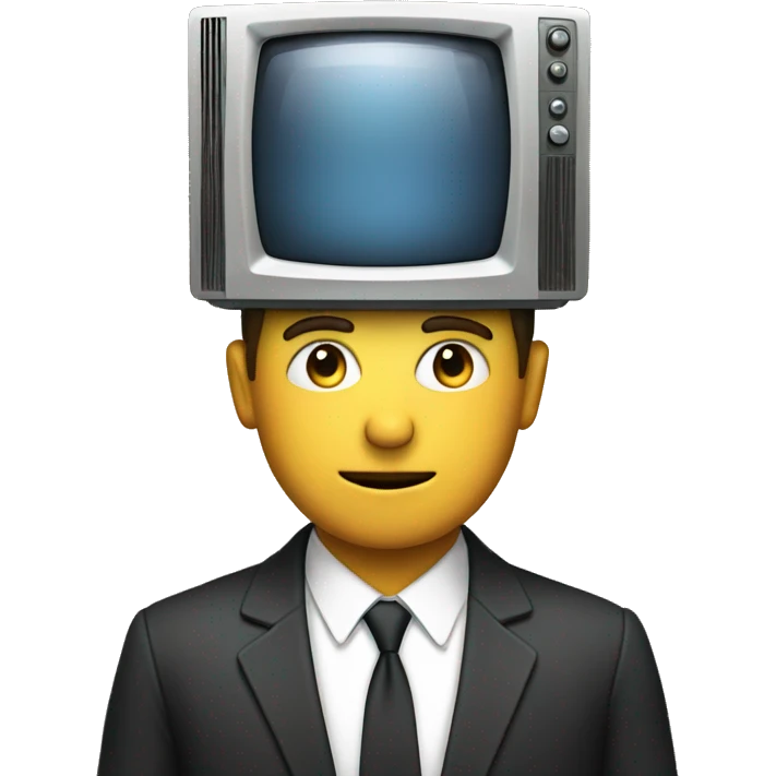 I man with a television for a head emoji