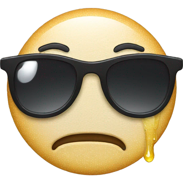 Sunglasses emoji with tears emoji