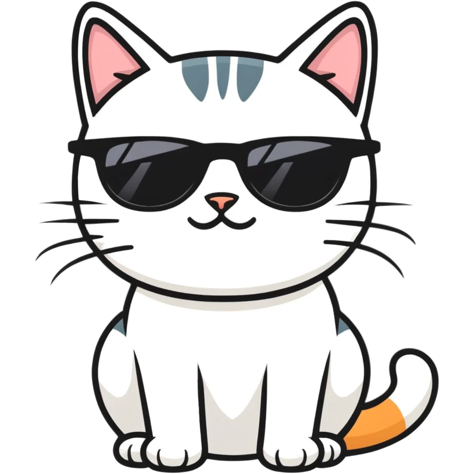 Cat with sunglasses emoji