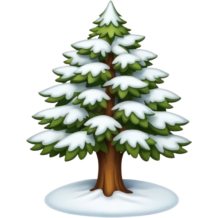 snowy tree emoji