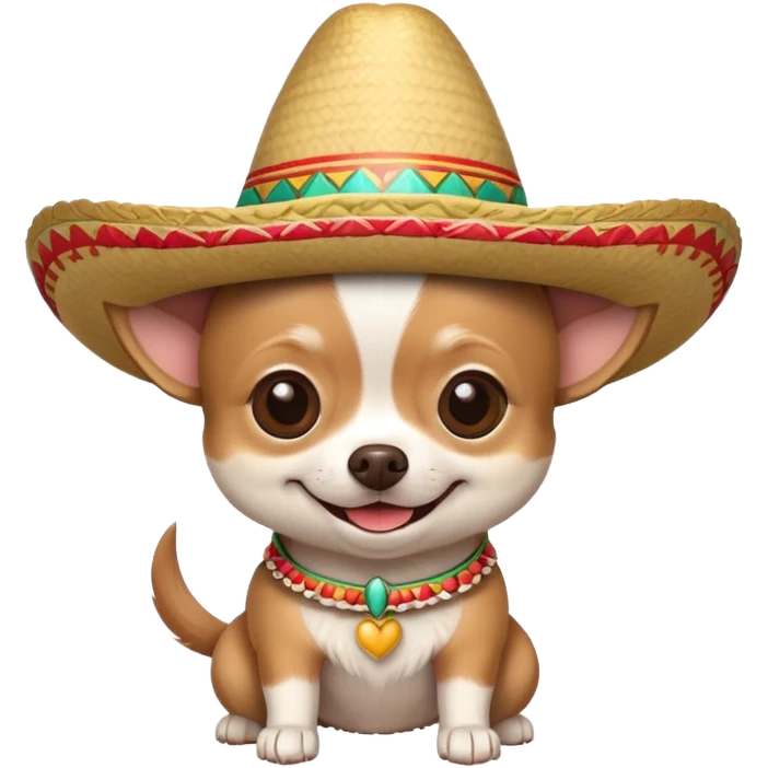 Chihuahua wearing sombrero  emoji