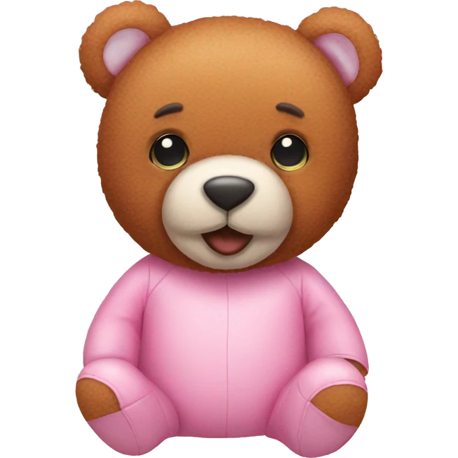 A pink Teddy  emoji