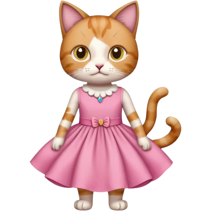 گربه ای با پیراهن صورتی  emoji