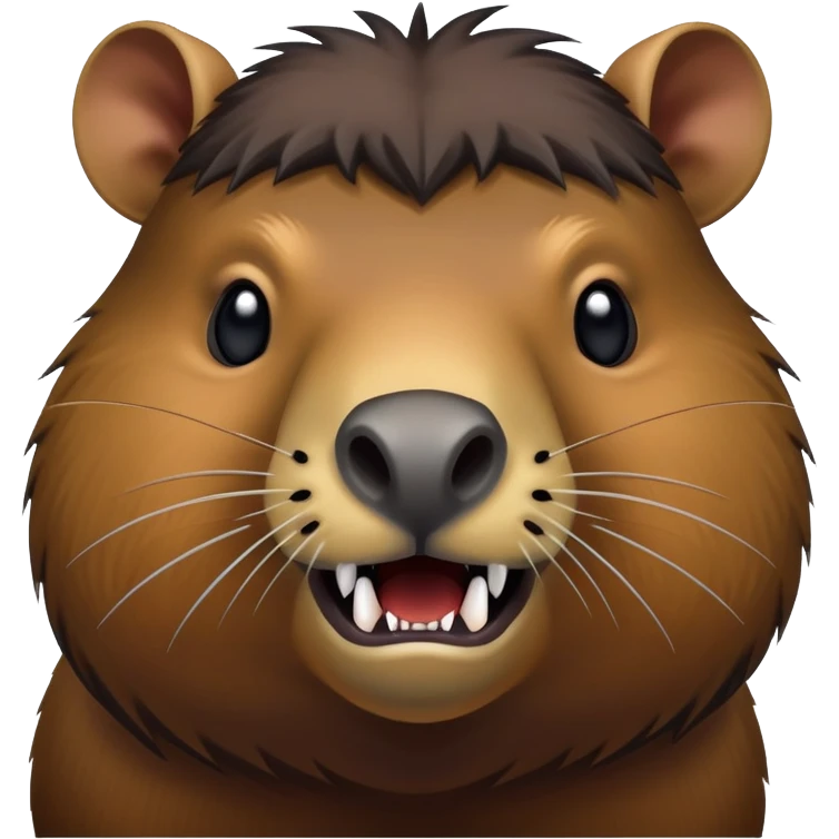 Scary capybara emoji