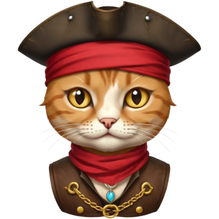 pirate cat with human body emoji