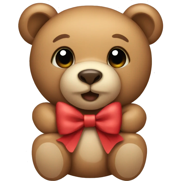 Teddy bear with bow emoji