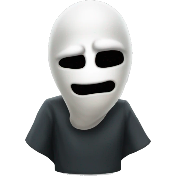 un fantasma haciendo el gesto de silencio emoji