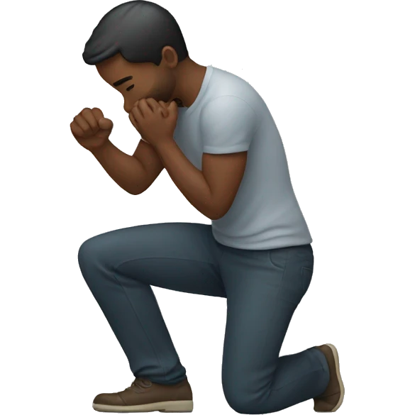 man kneeling down on one knee emoji