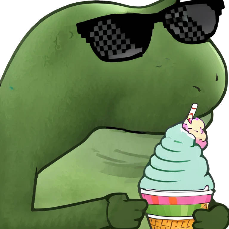 Pandazzz innszjxjdkxsksmdzzmsmmsmdskmdm eating ice cream emoji