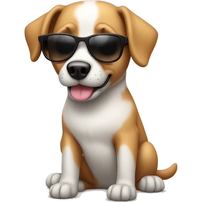Dog with sunglasses  emoji