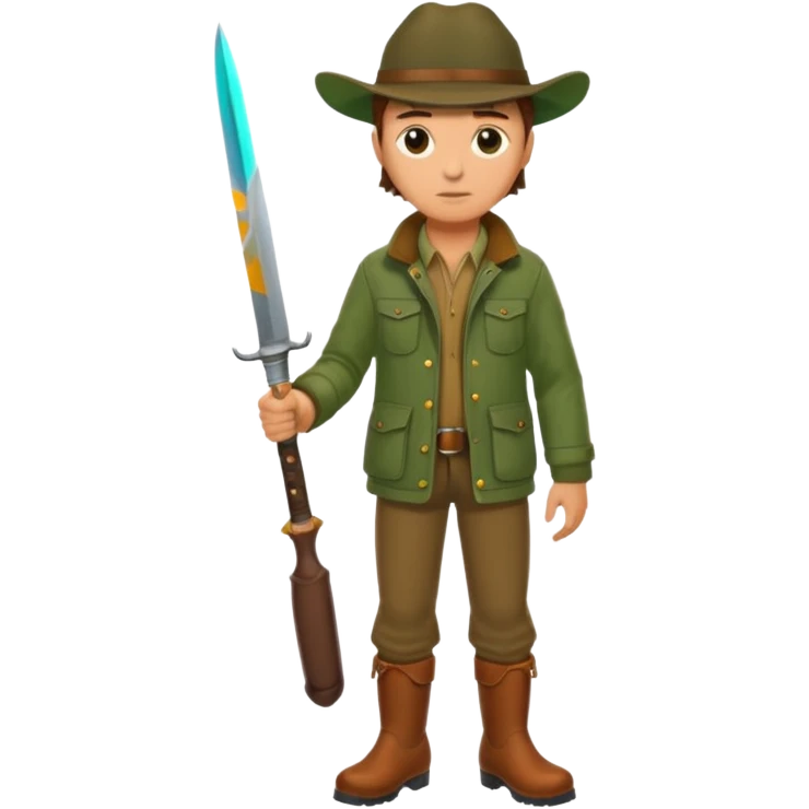Classic hunter image, without holding a gun emoji
