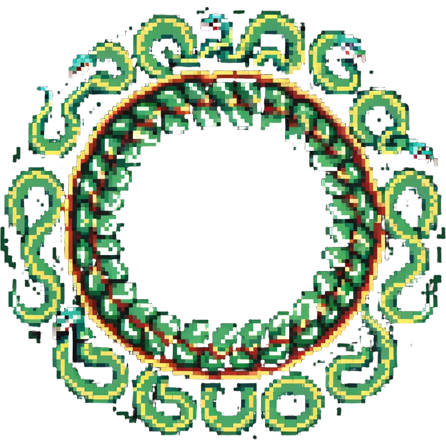 circle of snakes, multiple snakes arranged in a circular pattern emoji