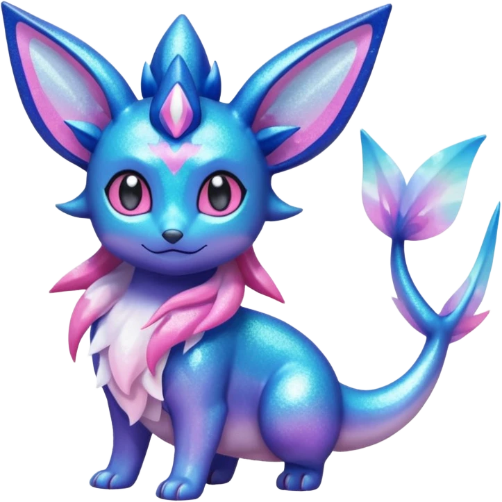 Nebulae Iridescent Glitter Scaled Shiny  Vaporeon-Glaceon-Sylveon-Amaura-Fakémon-fusion emoji